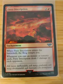 MTG Fiery Inscription (FOIL) 0126 Lord of the Rings M/NM Free UK P&P - Image 1