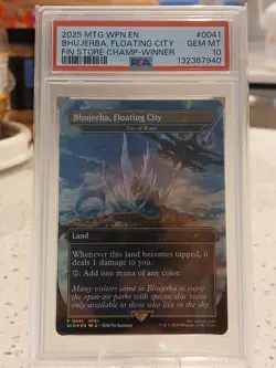 2025 FINAL FANTASY MTG BHUJERBA FLOATING CITY STORE CHAMP-WINNER PSA 10 - Image 1