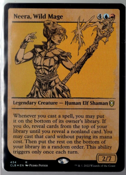 Neera, Wild Mage 434 Showcase Foil Rare Baldur's Gate MTG Near Mint - Image 1