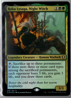 Baba Lysaga, Night Witch 266/361 Rare Foil Baldur's Gate MTG Near Mint - Image 1