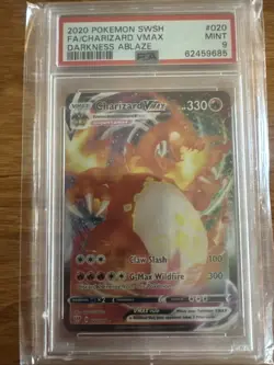 Pokemon TCG Charizard VMAX Darkness Ablaze PSA 9 - Image 1