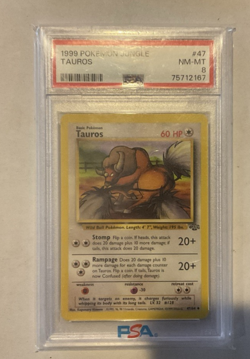 1999 POKEMON JUNGLE TAUROS 47 PSA 8 - Image 1