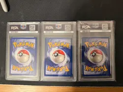3x POKEMON PSA 9 Fossil 1st Edition Bundle 1999 TCG WOTC - Image 2