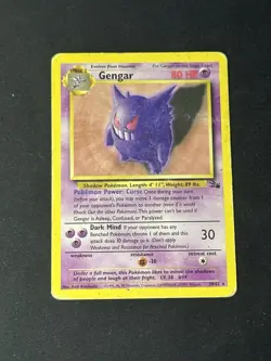 Gengar 20/62 Vintage Pokemon TCG Fossil Set HP - Image 1