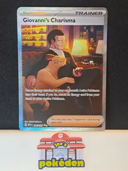 Pokemon TCG - Giovanni's Charisma 204/165 - Special Illustration Rare - 151 NM - Image 1