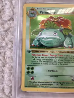 1st Edition Venusaur 1999 Pokemon Game #15 Holo PSA 7 NM Thick Stamp - Image 5