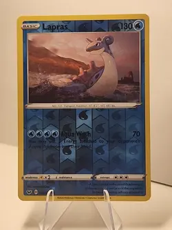 Lapras 048/202 Swsh01: Sword & Shield Reverse Holo Pokemon TCG LP+ - Image 1