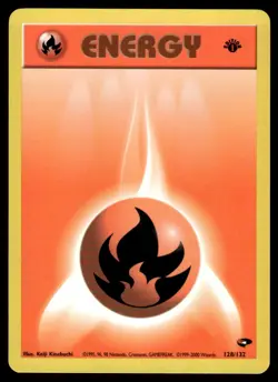 Pokemon TCG Gym Challenge 1st Edition #128/132 Fire Energy LP+ - Image 1