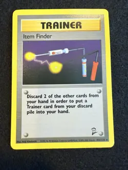 Pokemon Item Finder Trainer Rare 103/130 from Base Set 2 in MP condition! - Image 1