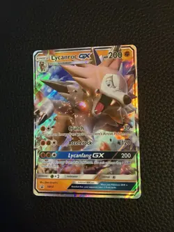 Lycanroc GX SM14 Black Star Promo Sun & Moon Ultra Rare Pokemon TCG NM - Image 2