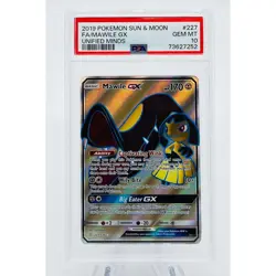 Pokemon 2019 Full Art Mawile GX- Sun & Moon 227/236, Graded PSA Gem Mint 10 - Image 1