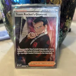 Team Rockets Giovanni 225/182 Sv10: Destined Rivals Holo Pokemon NM #225 - Image 1