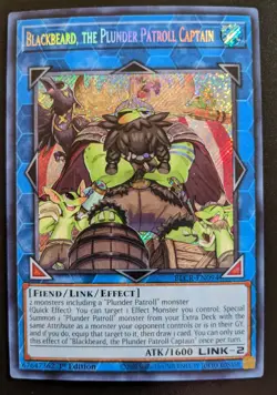 Blackbeard, The Plunder Patroll Captain BLCR-EN094 1st Ed. Secret Rare Yu-Gi-Oh! - Image 1