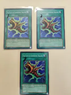 3x The Flute of Summoning Dragon SDK-042 YuGiOh! LP - Image 1