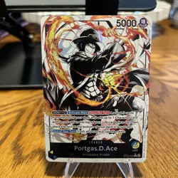 One Piece Portgas.D.Ace 002 Parallel ST13-002 Ultra Deck The Three Brothers Foil - Image 1