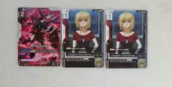 Gundam TCG English Strike Rouge GD01-069 R+ + 2x Foil Cagalli Pilot Cards - Image 1