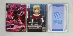 Gundam TCG English Strike Rouge GD01-069 R+ + 2x Foil Cagalli Pilot Cards - Image 2