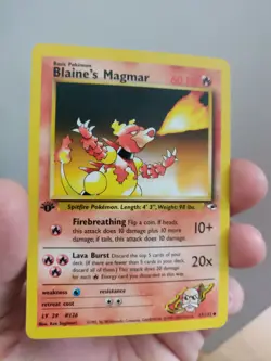 Pokemon Card Blaine's Magmar 1st Edition Uncommon Gym Heroes 37/132 Near Mint - Image 1
