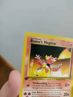 Pokemon Card Blaine's Magmar 1st Edition Uncommon Gym Heroes 37/132 Near Mint - Image 2