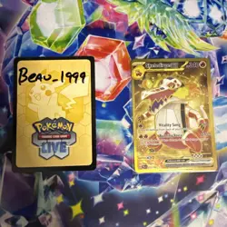 Pokemon TCG Paldea Evolved Skeledirge EX Hyper Rare Card 272/193 NM Condition - Image 1