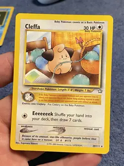 Pokemon TCG Cleffa Neo Genesis Card 20/111 Unlimited Rare - Image 1