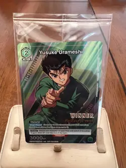 Union Arena TCG Release Event Winner Card Yusuke Urameshi Foil English YYH-1-036 - Image 1