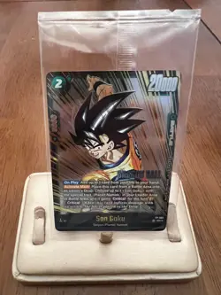 Dragon Ball tcg Release Event Winner Card Fusion World Foil Son Goku - Image 1