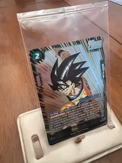 Dragon Ball tcg Release Event Winner Card Fusion World Foil Son Goku - Image 4