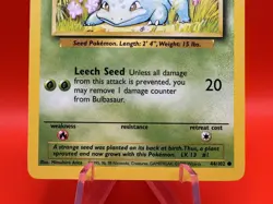 Bulbasaur NEAR MINT NM Ungraded Card - Pokemon Base Set Unlimited 1999 - Wizards - Image 3