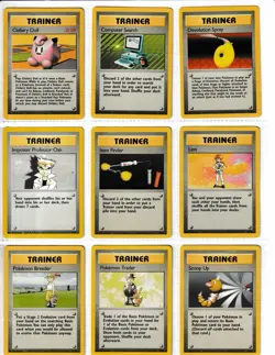 1999 Pokemon TCG Base Set Unlimited Trainer Card Complete Set MP-HP - Image 1