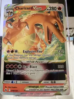 Pokemon TCG Crown Zenith Charizard VSTAR Ultra Rare Holo Card #19/159 - Image 1