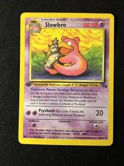 Pokemon Card - Slowbro Fossil 43/62 Uncommon 1st Edition - Image 1