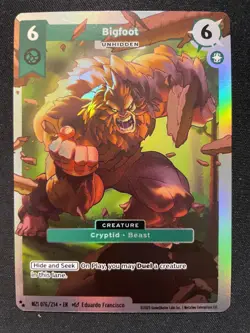 2025 MetaZoo Bigfoot 076/214 2 Star Rare Holo Card MZ1 - Image 1