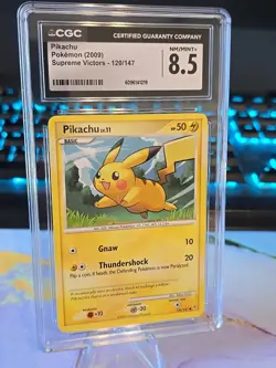 ✨🖤 Pikachu 120/147 Supreme Victors Pokemon Card Certified Mint Plus 8.5 2009 - Image 1