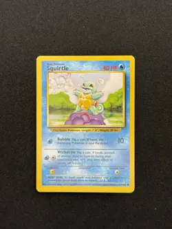 Pokemon Squirtle TCG Base Set Unlimited Common Card 63/102 - Image 1
