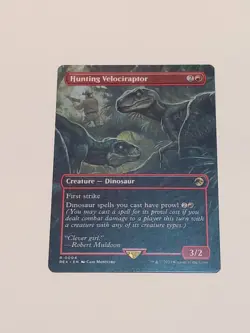 Hunting Velociraptor - Borderless (REX) Jurassic World Collection - NM - Image 1