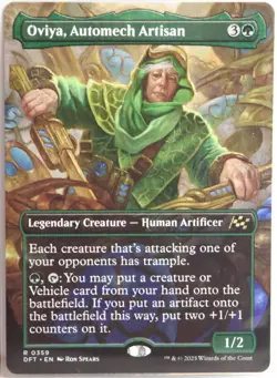 Oviya, Automech Artisan [New, Near Mint] Borderless {Aetherdrift MTG} - Image 1