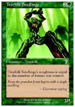 Treefolk Seedlings - 7th Edition #277/350 MTG Magic The Gathering - Image 1