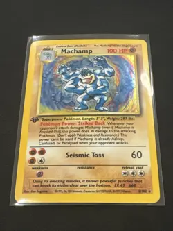 Machamp 8/102 1st Edition Holo Rare - Base Set WotC 1999 Pokemon TCG - Image 1