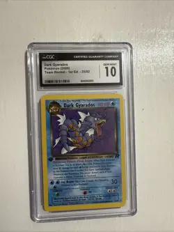 CGC 10 GEM MINT Dark Gyarados Team Rocket 1st Edition 25/82 Pokemon Card psa - Image 1