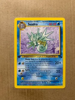 1st Edition Seadra 42/62 Fossil Set - Uncommon Pokemon Card - NM/Mint - Image 1