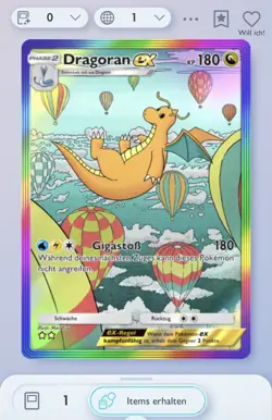 Pokemon TCG Pocket - Dragoran EX - Dragonite EX - Rainbow Rare [Ger] - Image 1