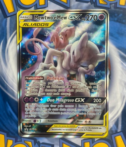 Pokemon TCG Mewtwo & Mew GX (TAG TEAM) Promo SM191 Holo - NM - Portuguese - Image 1