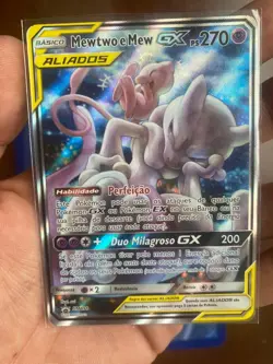 Pokemon TCG Mewtwo & Mew GX (TAG TEAM) Promo SM191 Holo - NM - Portuguese - Image 3