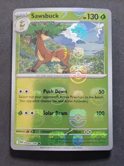 Sawsbuck 007/086 Master Ball White Flare Pokemon TCG - Image 1