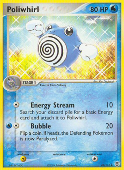 POKEMON EX FIRERED & LEAFGREEN : HOLO RARE - POLIWHRIL 46/112 - NEAR MINT - Image 1