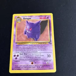 Gengar Fossil 20/62 Pokemon TCG Non Holo Rare WOTC Vintage 1999 LP/NM - Image 1