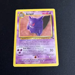 Gengar Fossil 20/62 Pokemon TCG Non Holo Rare WOTC Vintage 1999 LP/NM - Image 2