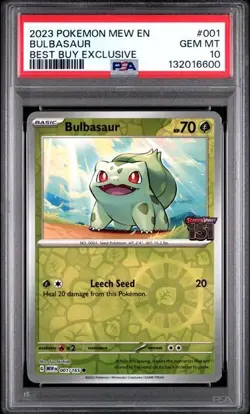 2023 Pokemon Mew En Best Buy Exclusive #001 Bulbasaur PSA 10 GEM MINT - Image 1