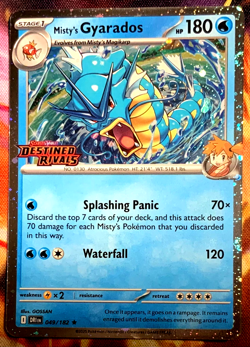 Pokemon Destined Rivals Misty's Gyarados Stamped Promo 49 /182 - Image 1